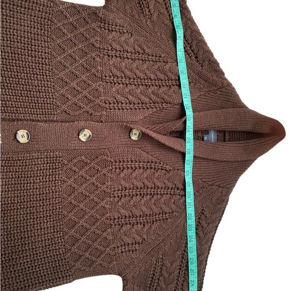 Logan Hill Medium Men Acrylic Chocolate Brown Long Sleeve Button Up Card… - Picture 10 of 14